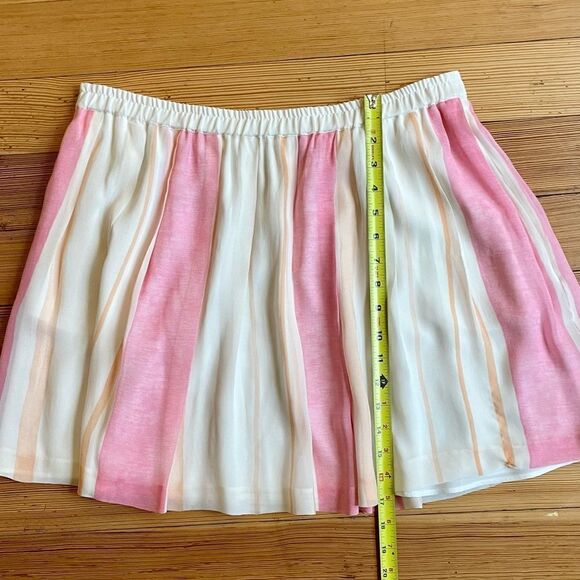 Club Monaco silk stripe mini skirt. Size 12. - Picture 7 of 8